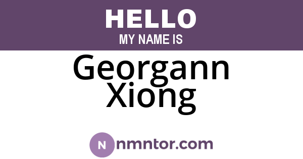 Georgann Xiong