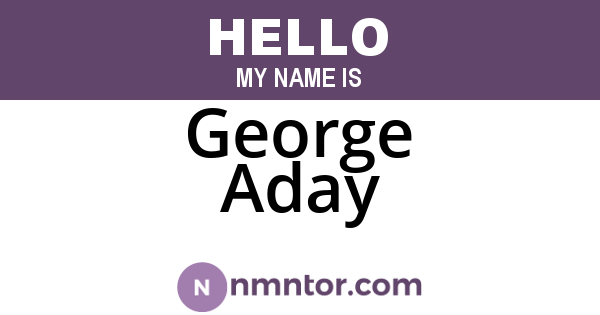George Aday