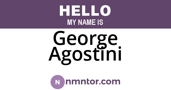 George Agostini