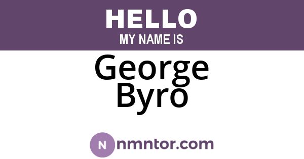 George Byro