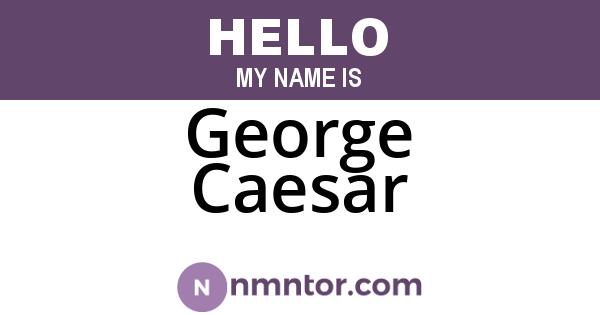 George Caesar