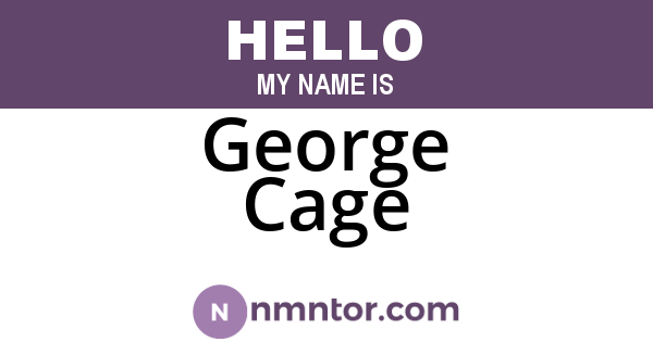 George Cage