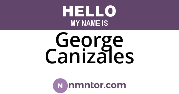 George Canizales