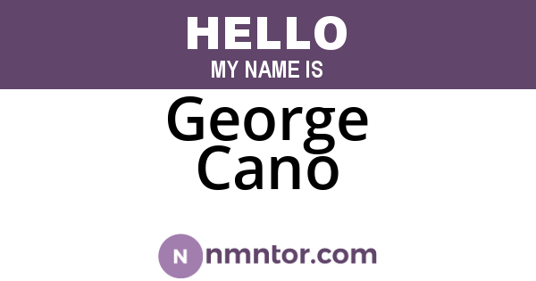 George Cano