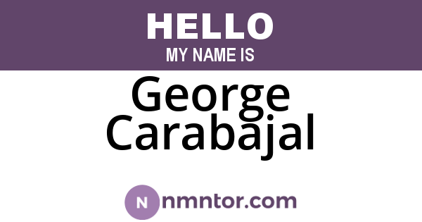 George Carabajal