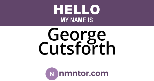 George Cutsforth