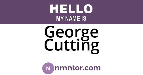 George Cutting