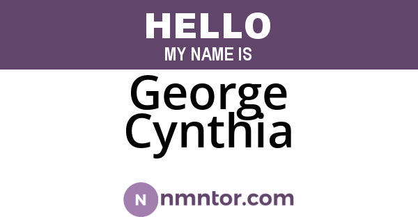 George Cynthia
