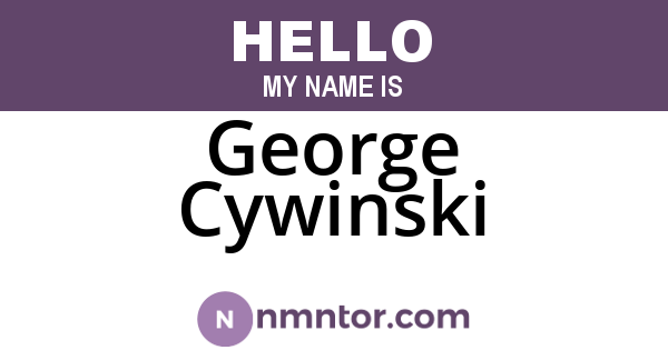 George Cywinski