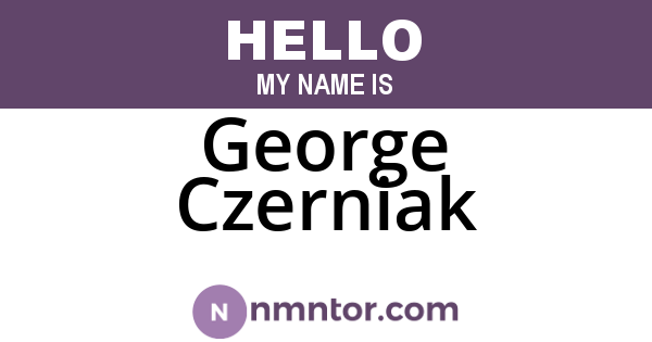 George Czerniak