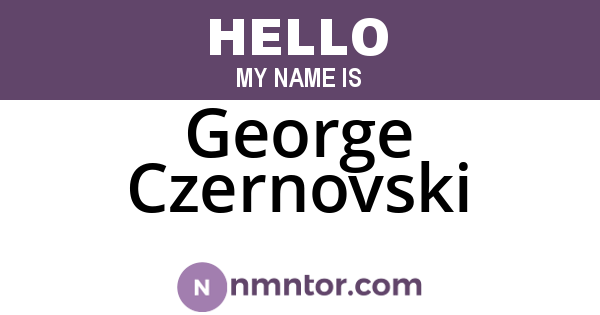 George Czernovski