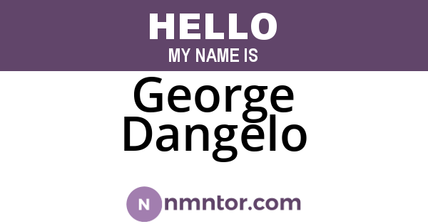 George Dangelo