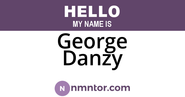 George Danzy
