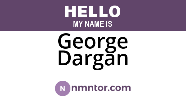 George Dargan