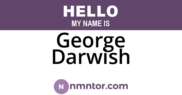 George Darwish