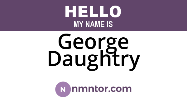 George Daughtry