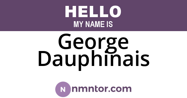 George Dauphinais