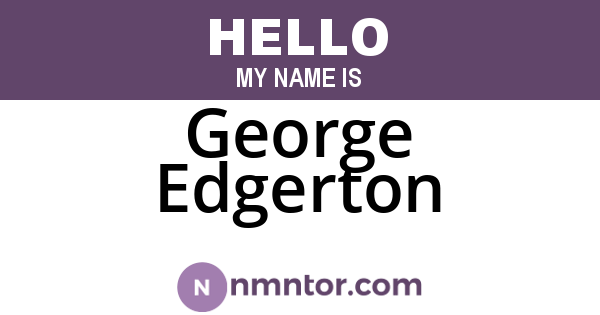 George Edgerton