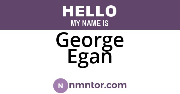 George Egan