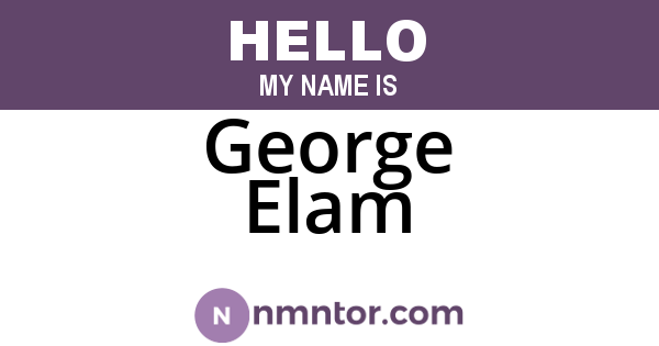 George Elam