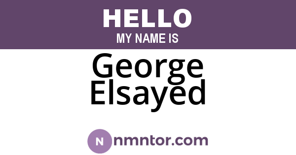 George Elsayed