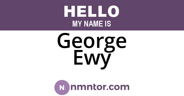 George Ewy