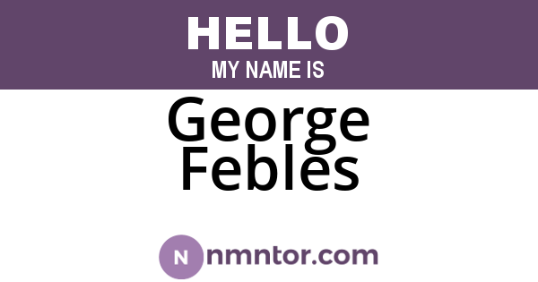 George Febles
