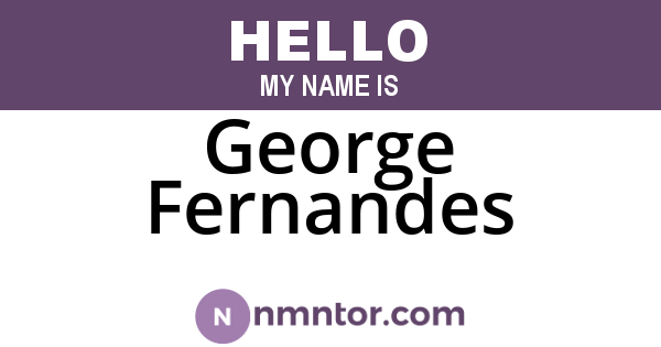 George Fernandes