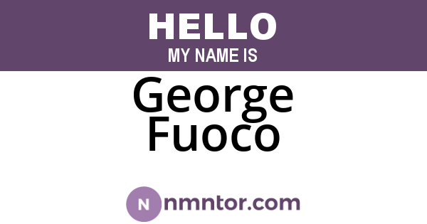 George Fuoco
