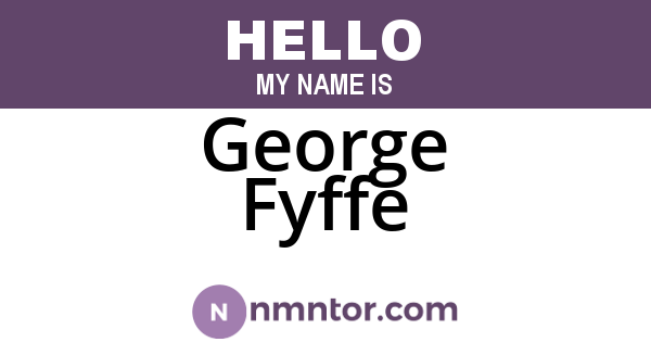 George Fyffe