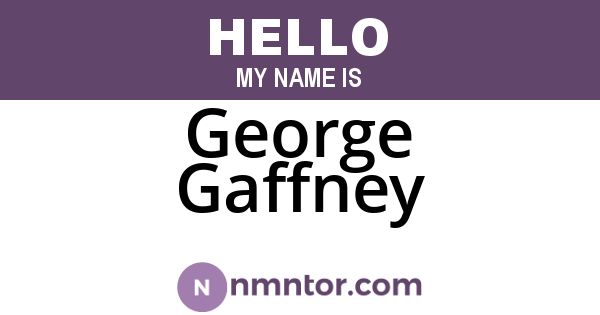 George Gaffney