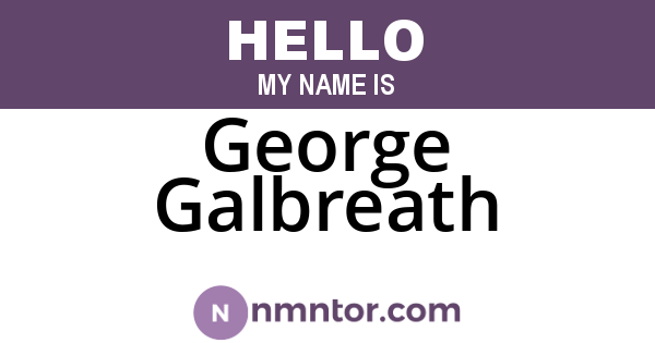 George Galbreath