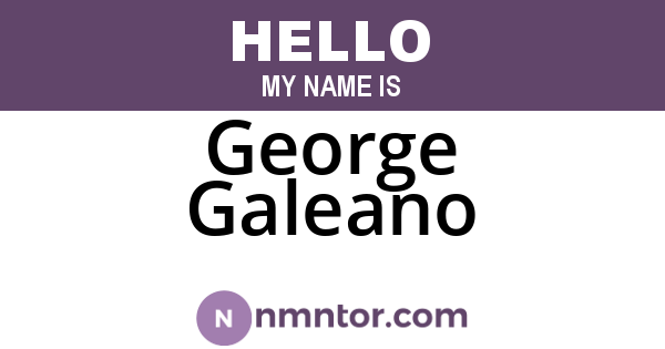 George Galeano