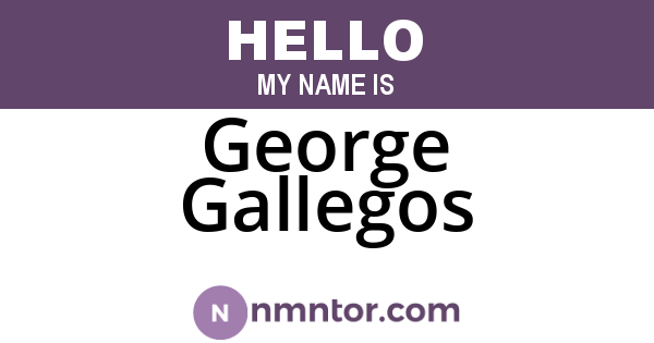 George Gallegos