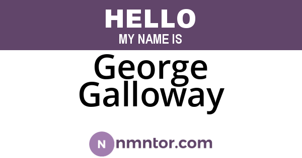 George Galloway