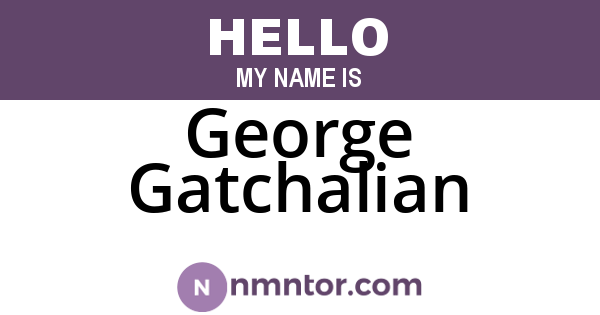 George Gatchalian