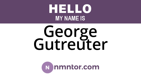 George Gutreuter