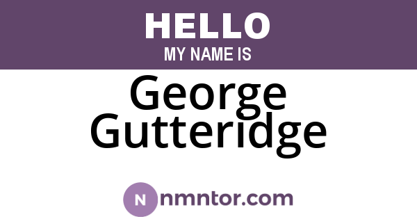 George Gutteridge