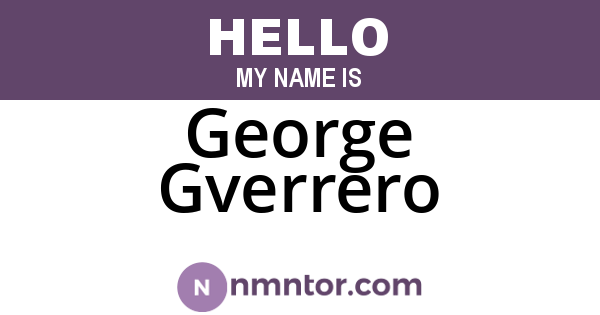 George Gverrero