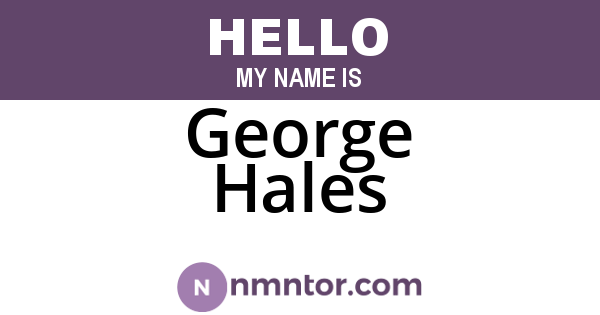 George Hales