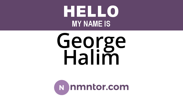 George Halim
