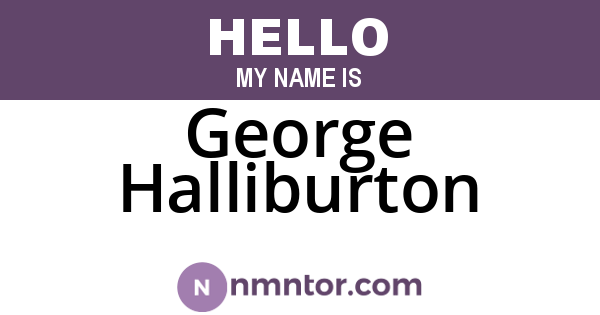 George Halliburton