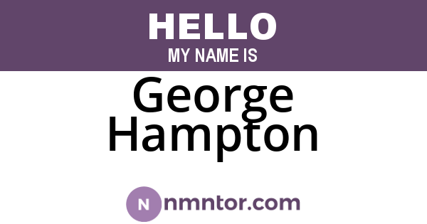 George Hampton