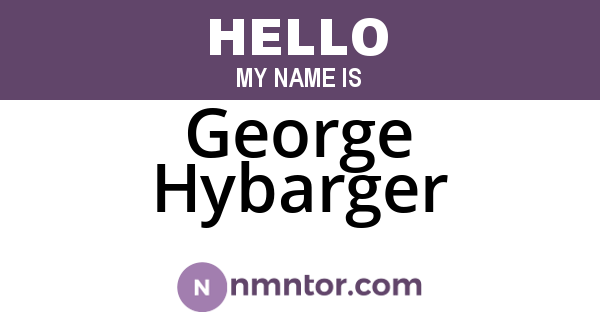 George Hybarger