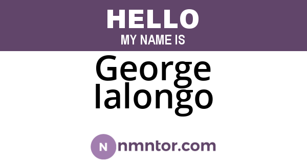 George Ialongo