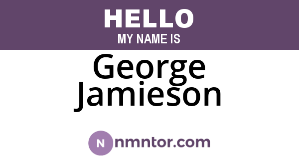 George Jamieson