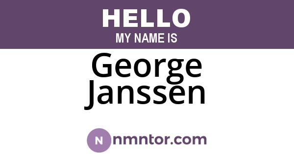 George Janssen