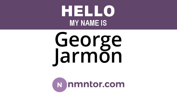 George Jarmon