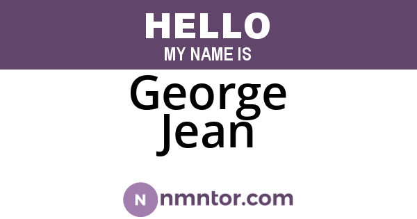 George Jean