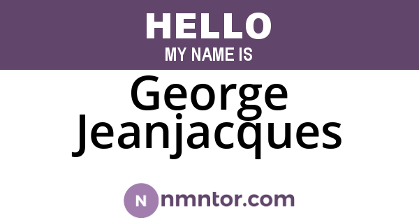 George Jeanjacques